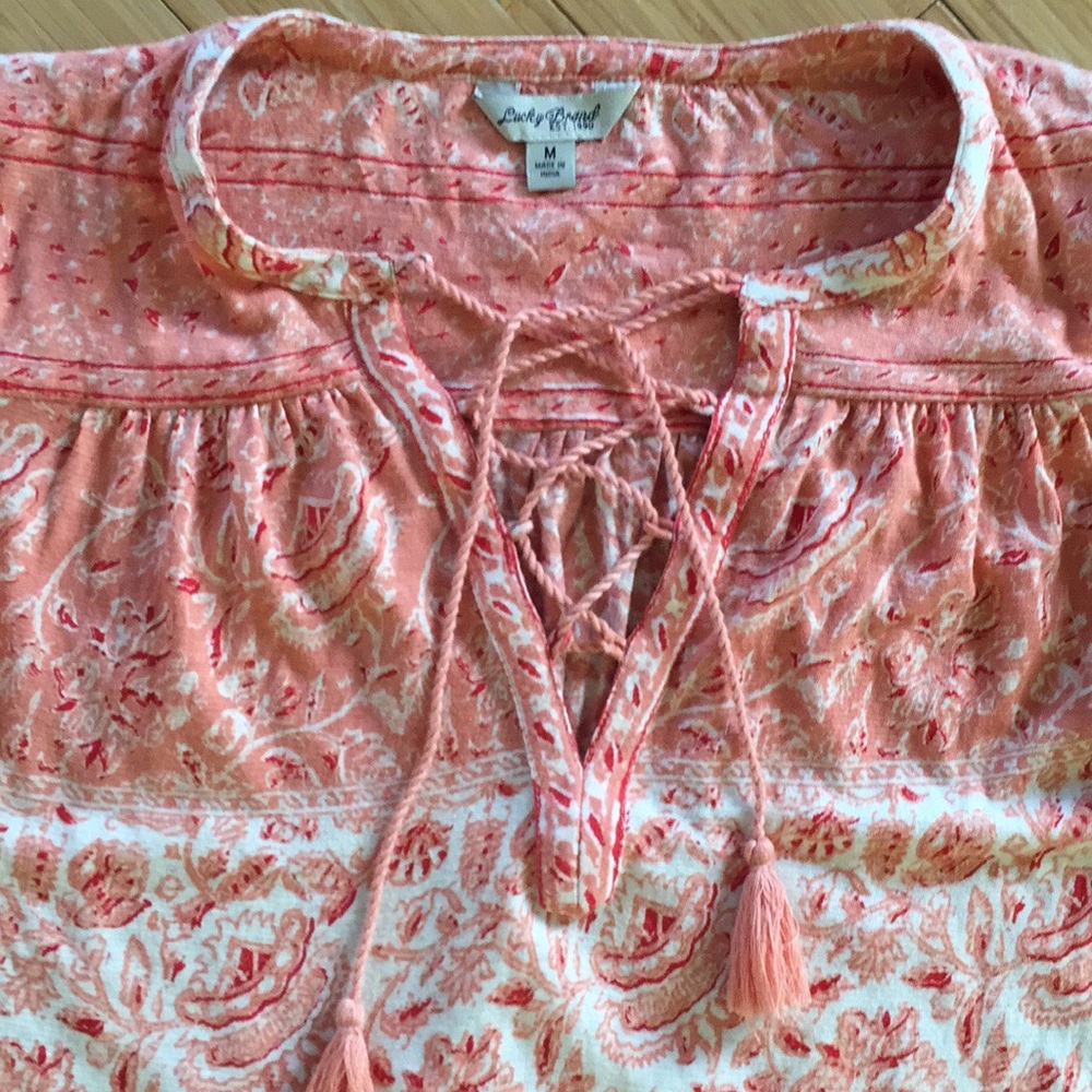 Lucky Brand Boho Print Top